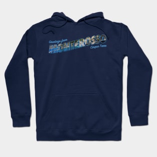 Greetings from Monterosso al Mare in Cinque Terre Vintage style retro souvenir Hoodie